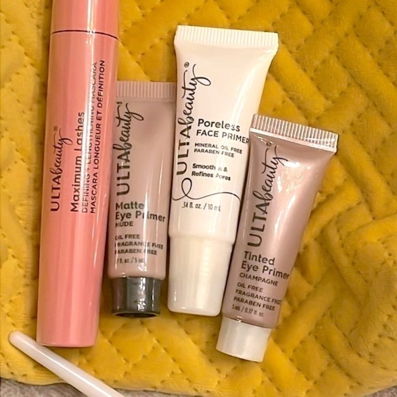 Brand New Ulta Beauty Makeup Bag w/ Eyeshadow Palettes Lip Primer Brush Blender - Picture 12 of 14